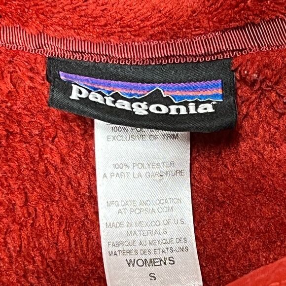 Patagonia Womens Re-Tool Snap-T Fleece Pullover Sweater Rust Red Sz S - Picture 5 of 6